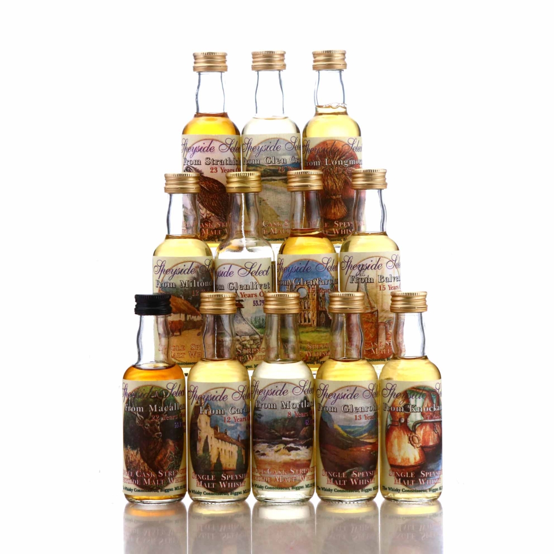 Speyside Miniature Selection 12 x 5cl / including Macallan 22 Year Old