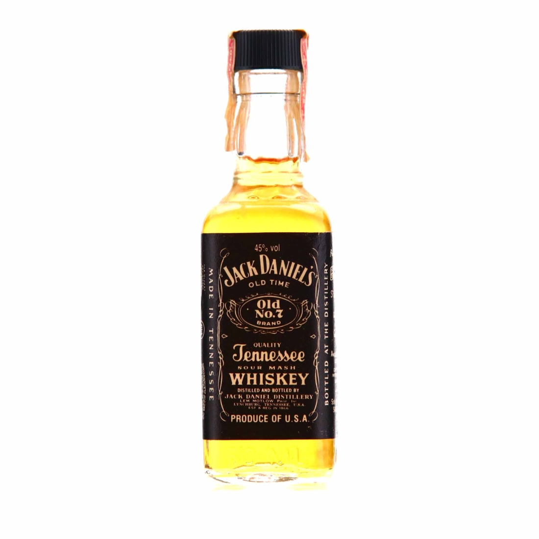 Jack Daniel's Old No.7 Brand 90 Proof Miniature 1980s
