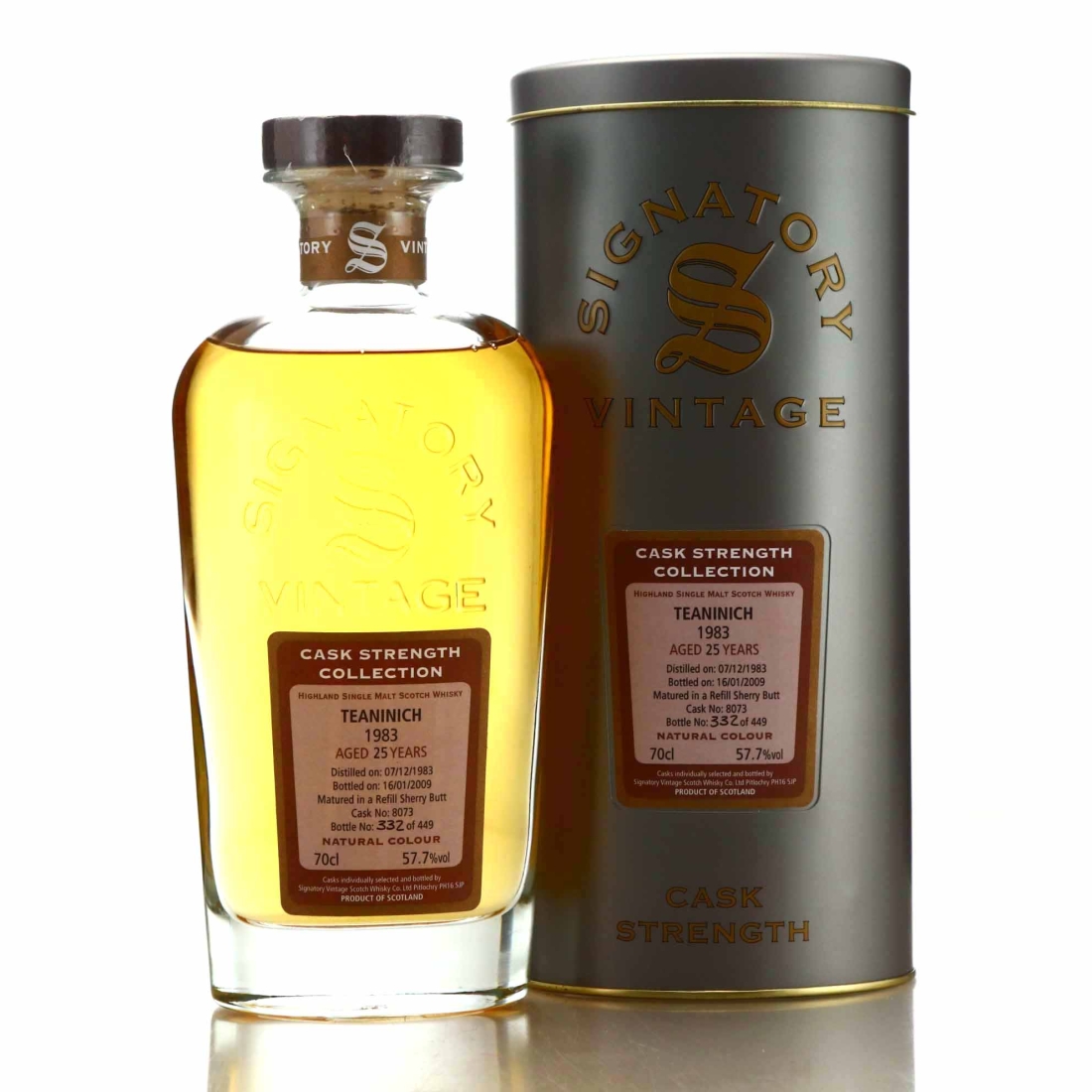 Teaninich 1983 Signatory Vintage 25 Year Old Cask Strength