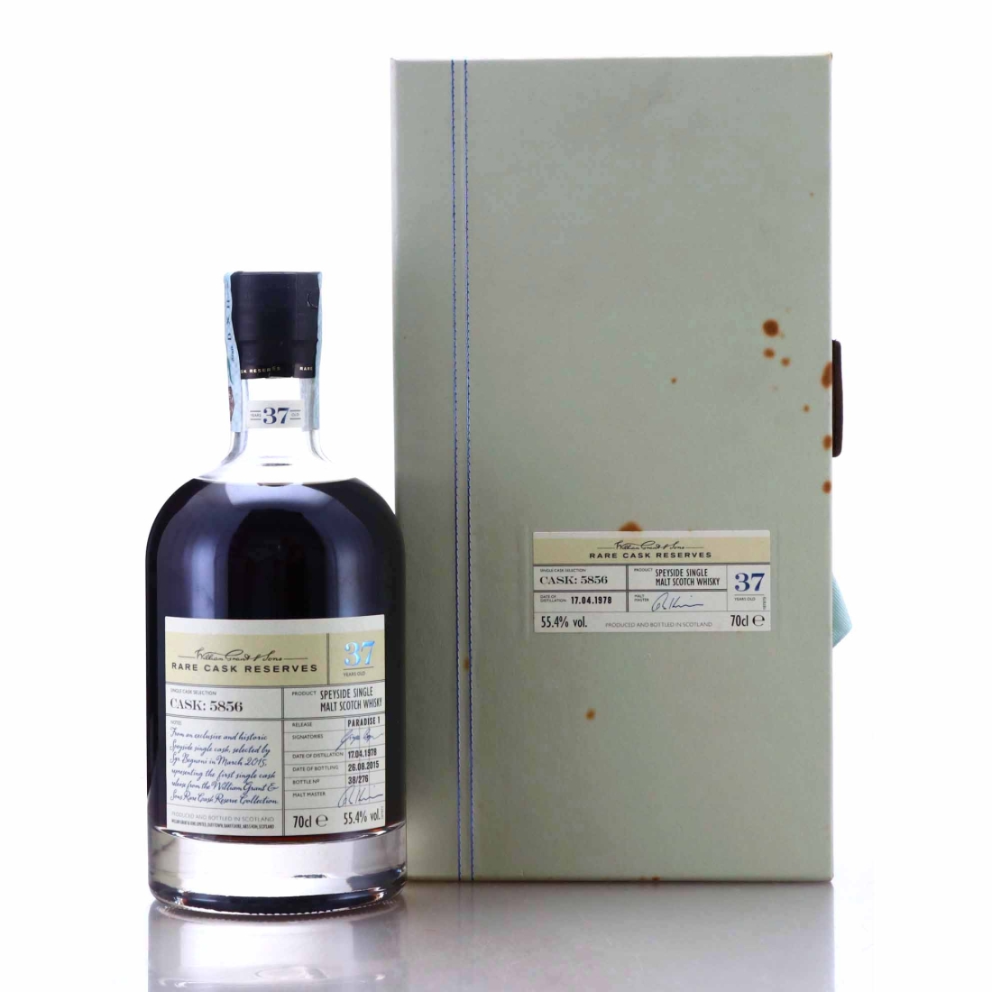 Speyside Single Malt 1978 Rare Cask Reserves 37 Year Old #5856 / Paradise #1