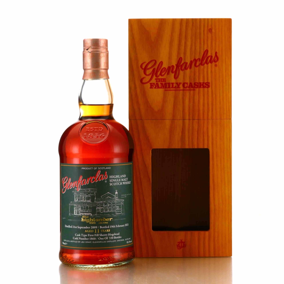 Glenfarclas 2009 Single Sherry Cask 11 Year Old #1860 / Highlander Inn