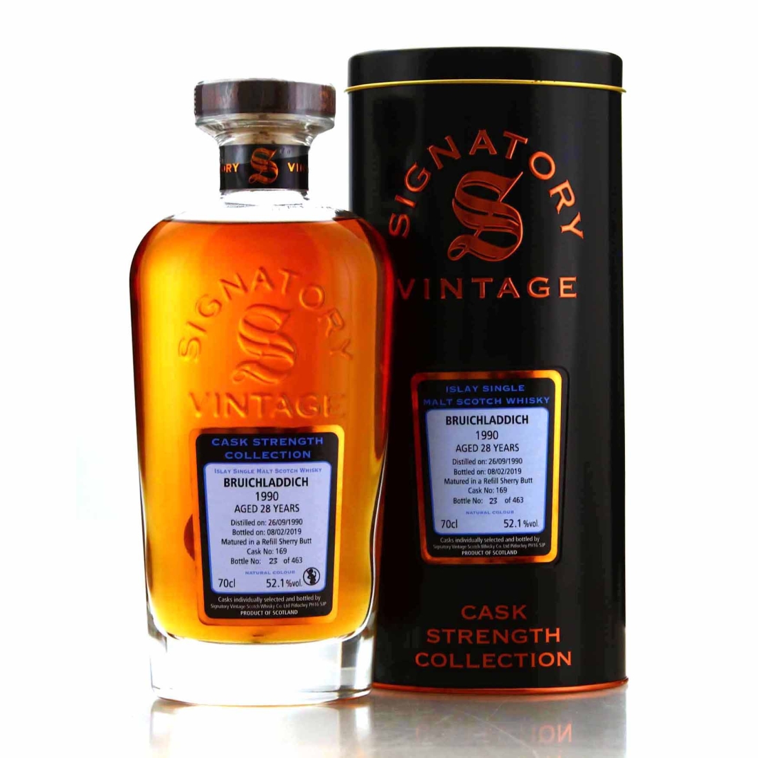 Bruichladdich 1990 Signatory Vintage 28 Year Old Cask Strength