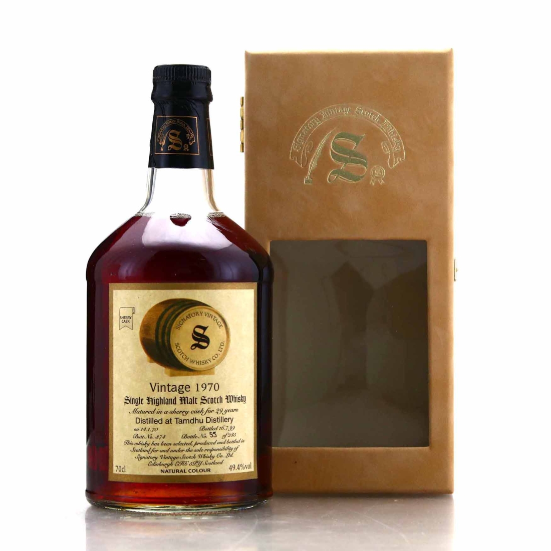 Tamdhu 1970 Signatory Vintage 29 Year Old Sherry Cask