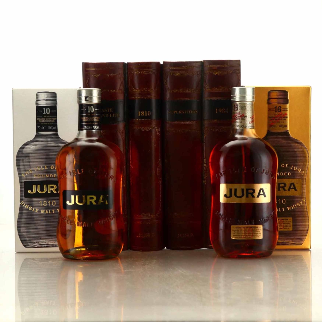 Jura 10 and 16 Year Old 2 x 70cl Old Books Box