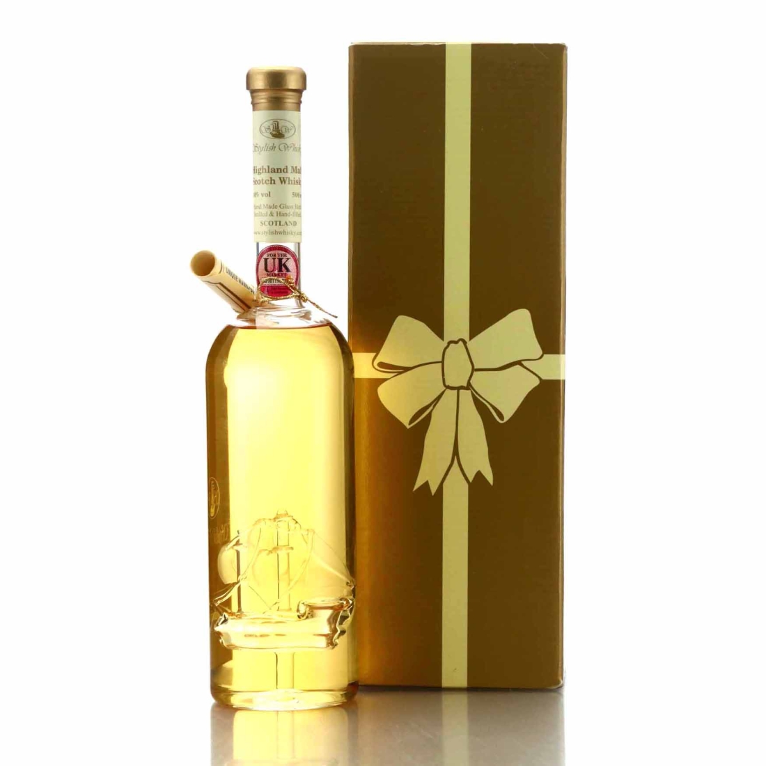 Stylish Whisky Highland Malt Ship in Bottle 50cl