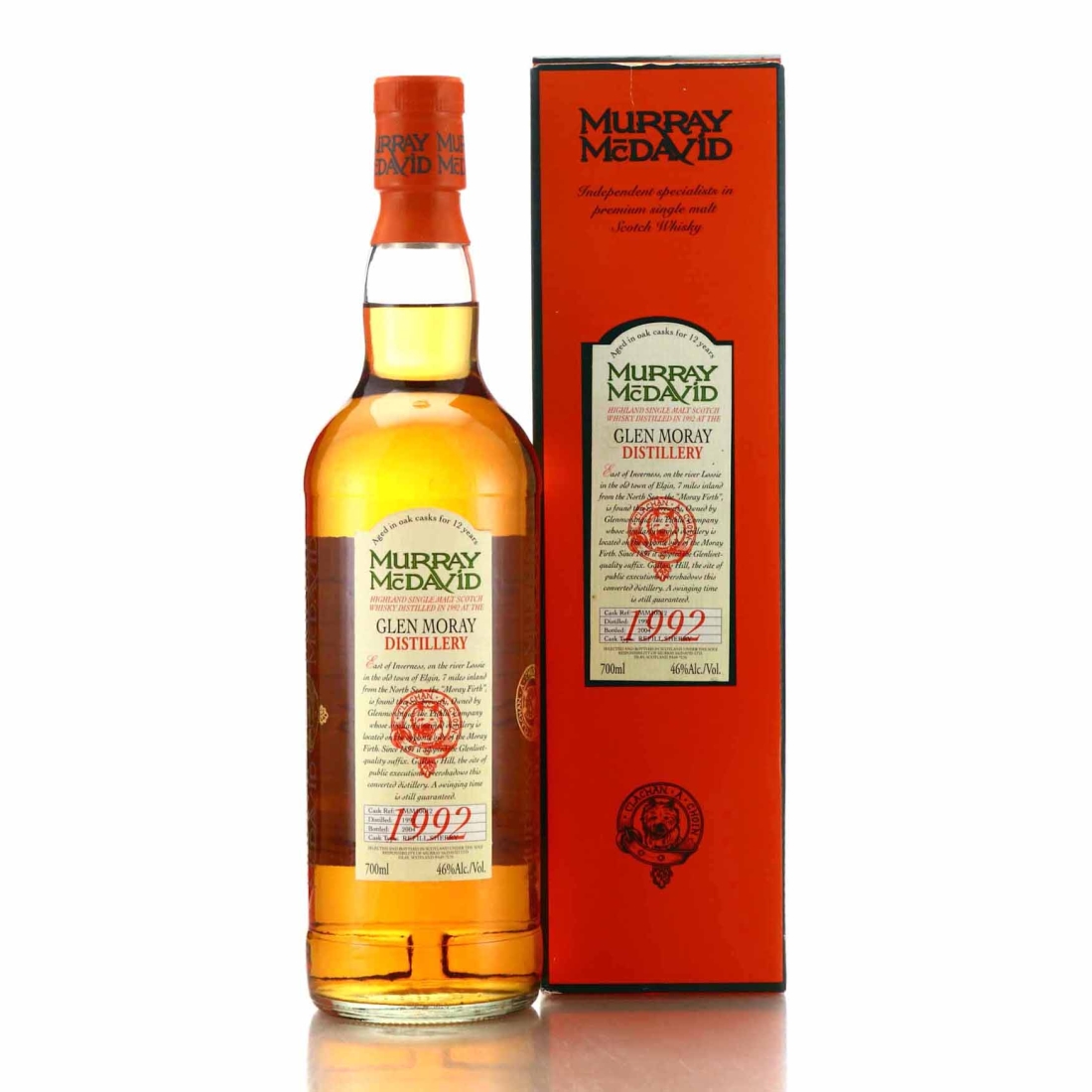 Glen Moray 1992 Murray McDavid 12 Year Old