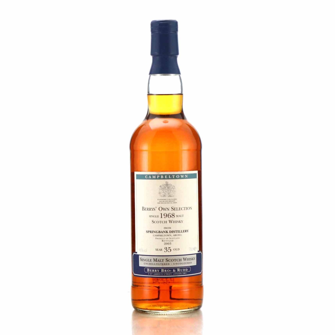 Springbank 1968 Berry Brothers and Rudd 35 Year Old