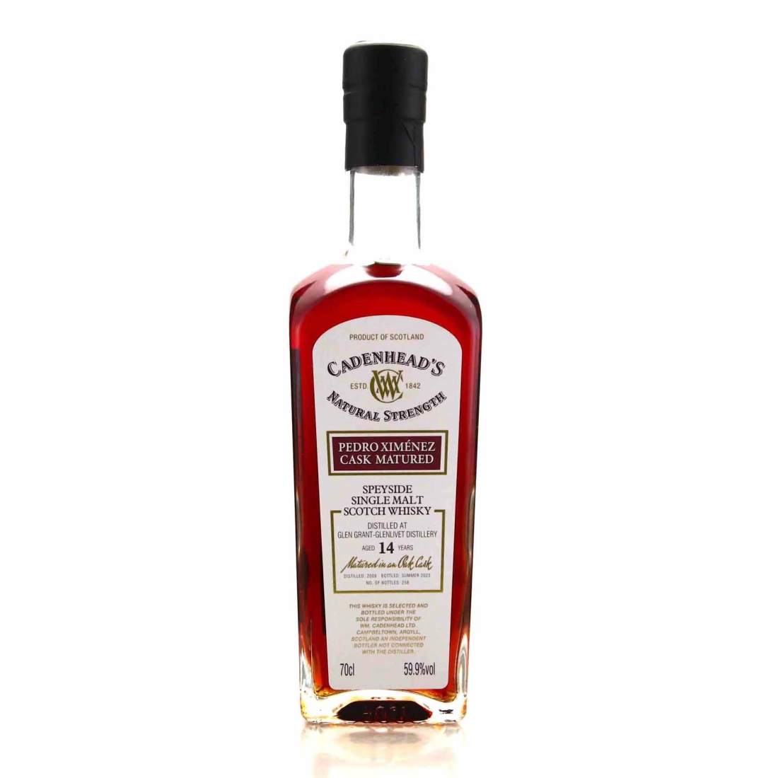 Glen Grant 2009 Cadenhead's 14 Year Old PX Cask