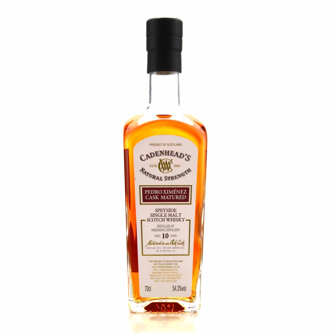 Knockdhu 2013 Cadenhead's 10 Year Old PX Cask
