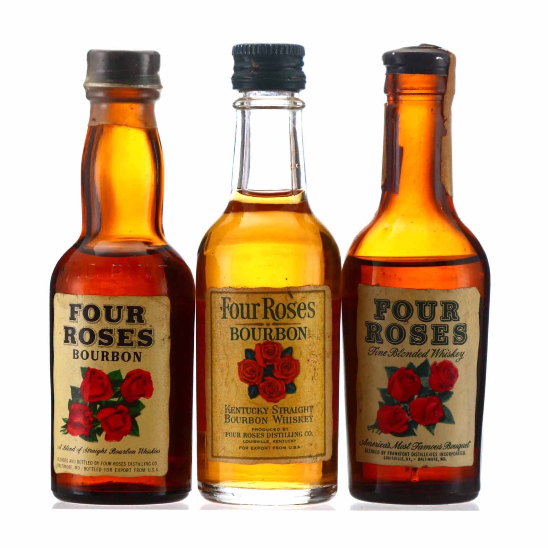 Four Roses Miniature x 3
