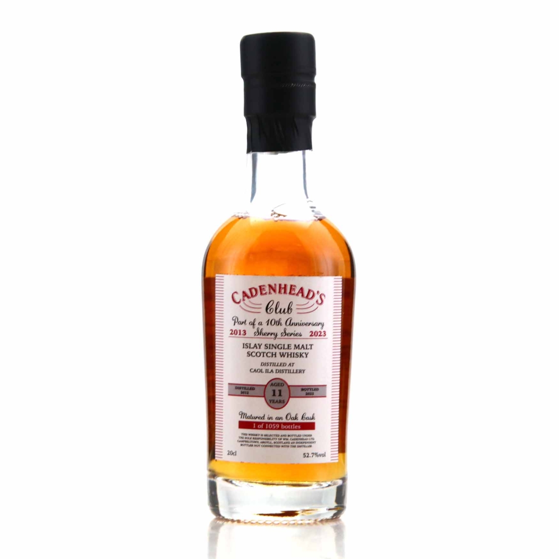 Caol Ila 2013 Cadenhead's Club 11 Year Old Sherry Series 20cl / 10th Anniversary