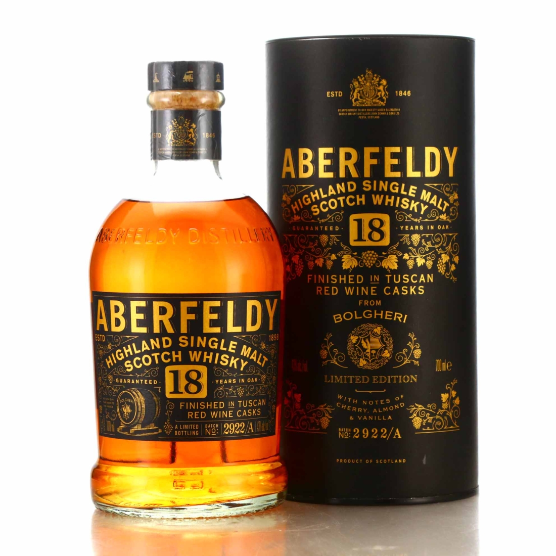 Aberfeldy 18 Year Old Red Wine Finish Batch #2922/A