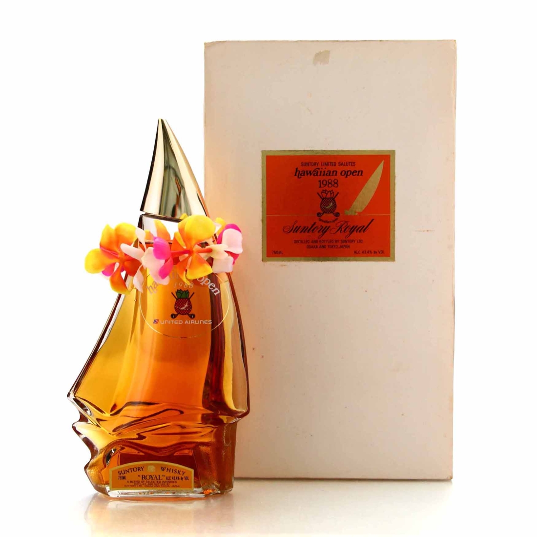Suntory Royal 1988 Hawaiian Open Decanter 75cl / United Airlines