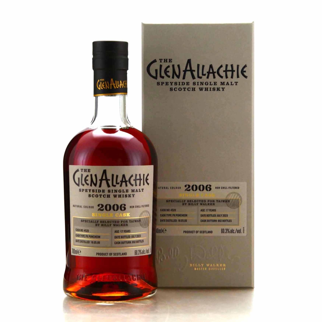 Glenallachie 2006 Single Cask 17 Year Old Cask #4520 / PX