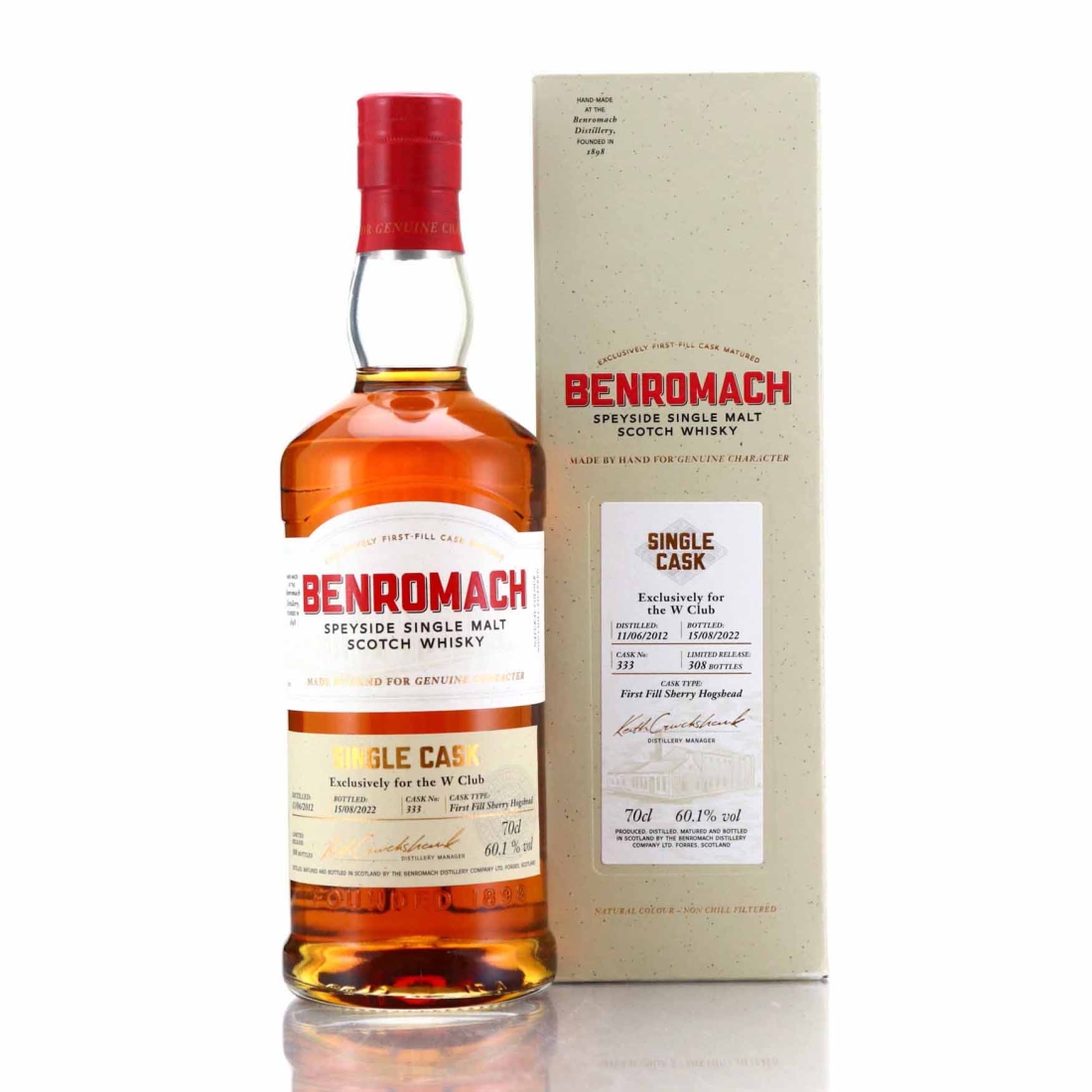Benromach 2012 Single Sherry Cask #333 / The W Club