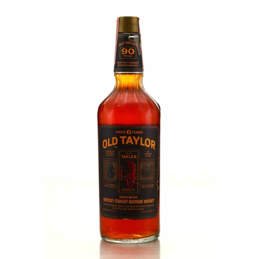 Old Taylor 6 Year Old Kentucky Straight Bourbon 90 Proof 1974