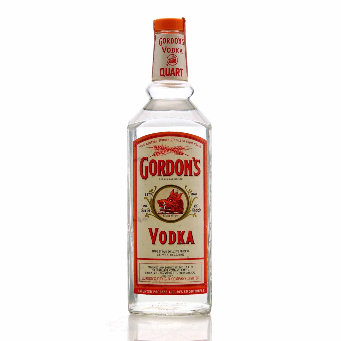 Gordon's Vodka 1 US Quart 1970s