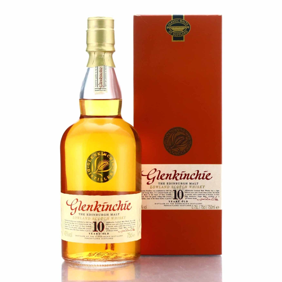 Glenkinchie 10 Year Old 75cl / Columbian Import