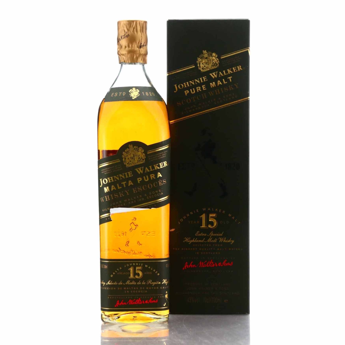 Johnnie Walker 15 Year Old Pure Malt / Green Label - Mexican Import