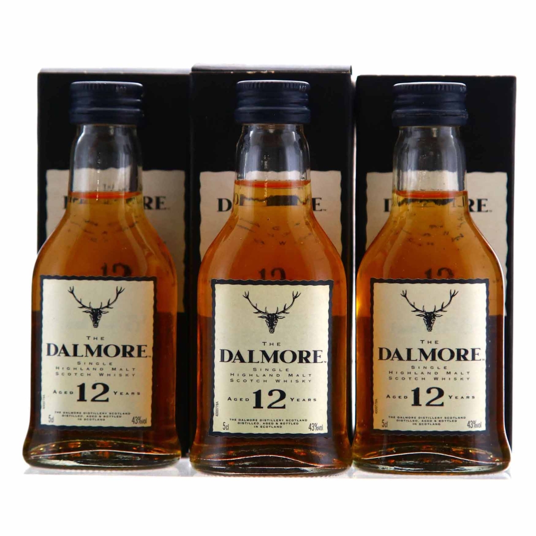 Dalmore 12 Year Old Miniature pre-2007 x 3