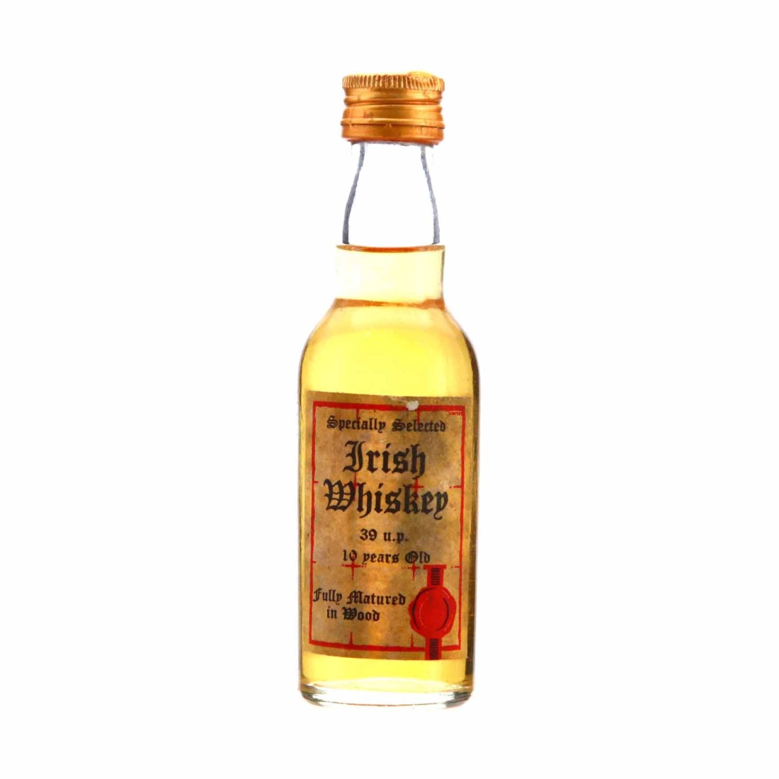 Irish 10 Year Old Whiskey Miniature 1950-60s