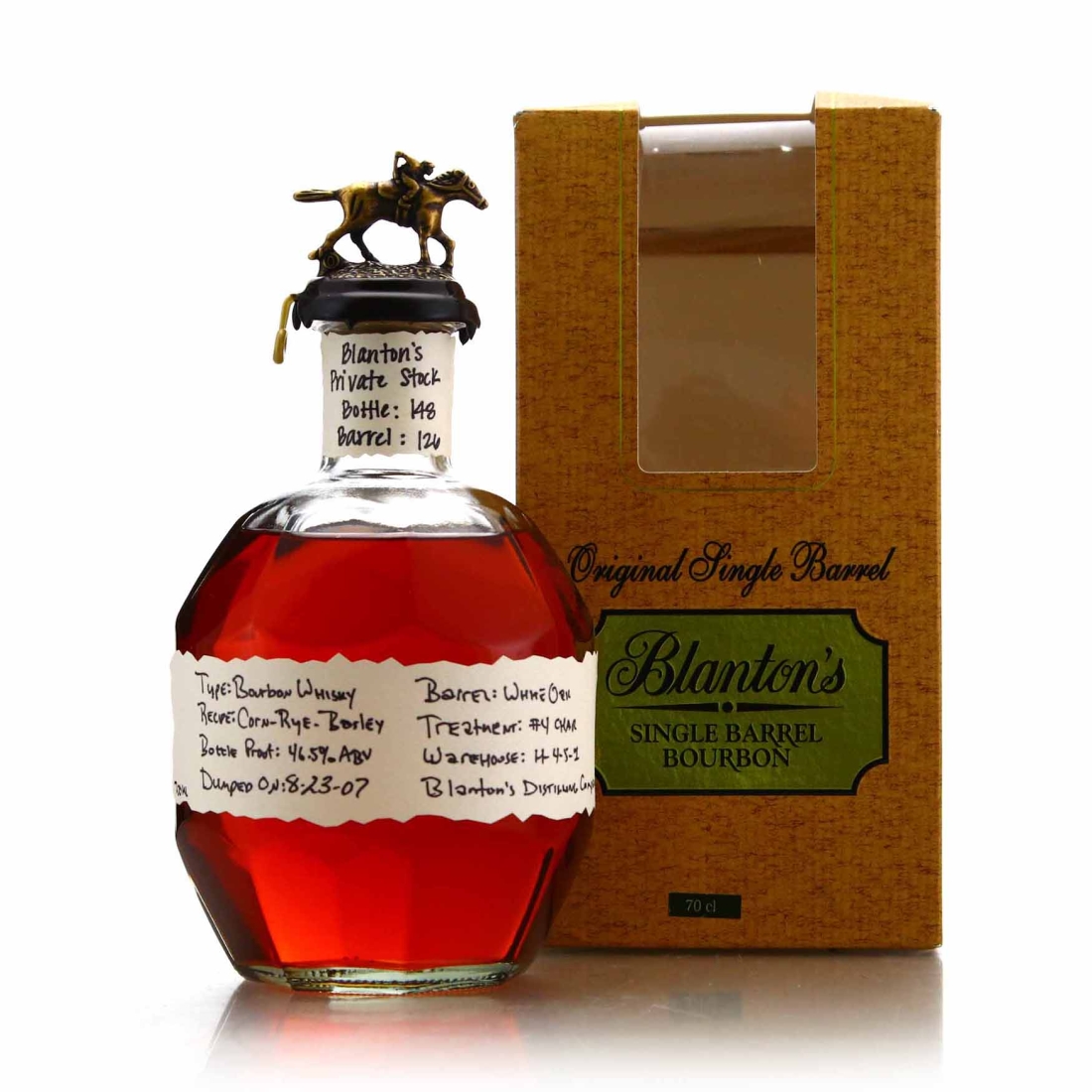 Blanton's Single Barrel dumped 2007 Private Stock #126 70cl / Handwritten Label - LMDW