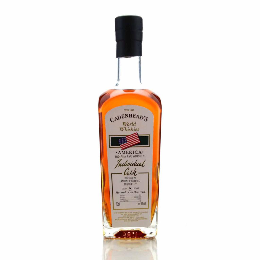 Indiana Rye Whiskey 5 Year Old Cadenhead's World Whiskies Whisky ...