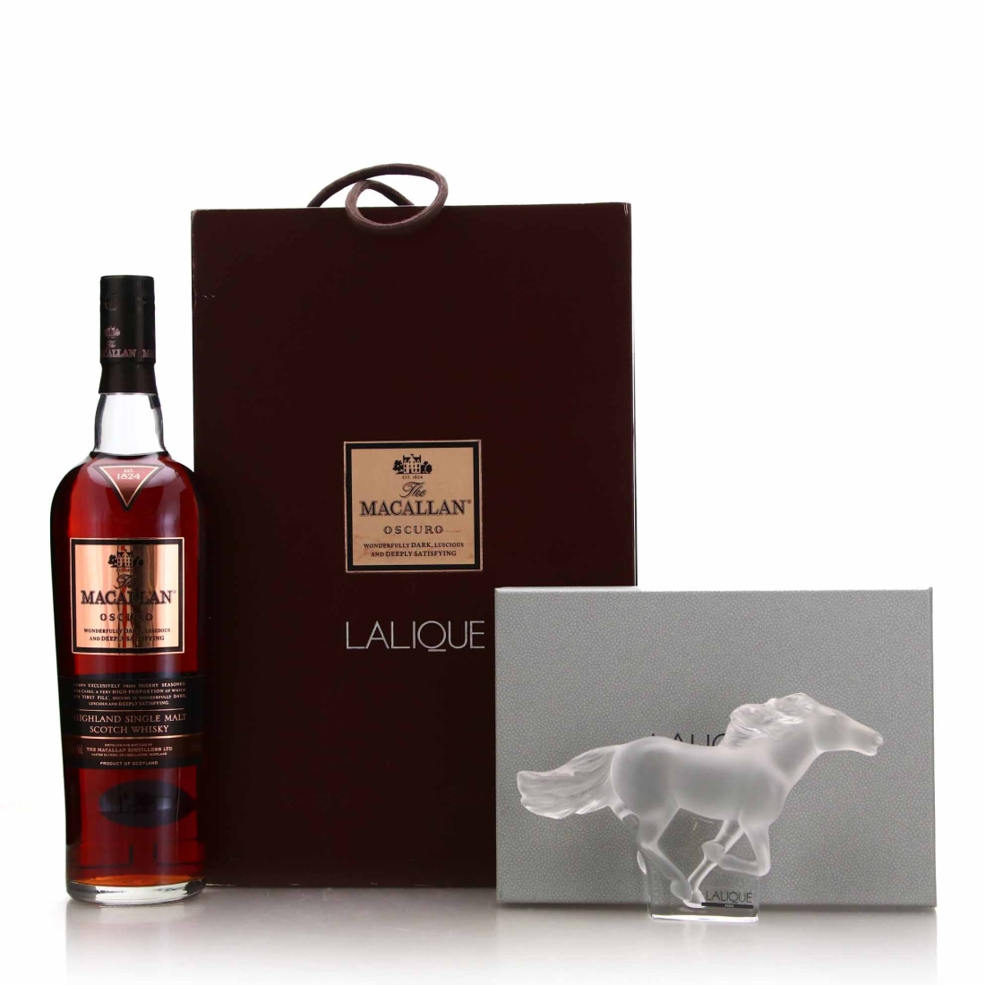 Macallan Oscuro / Lalique Kazak Running Horse