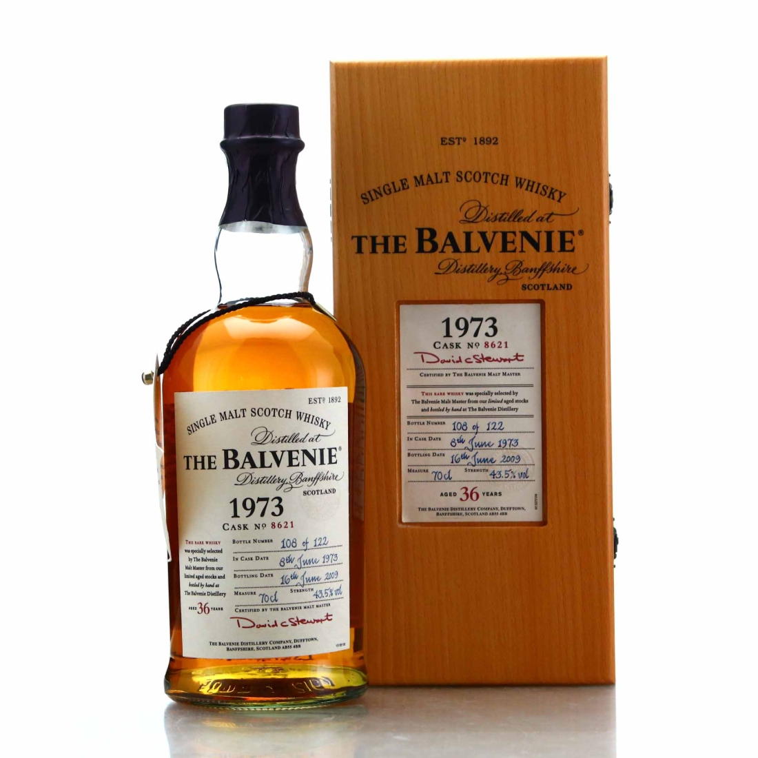 Balvenie 1973 Single Cask 36 Year Old #8621 / Taiwan