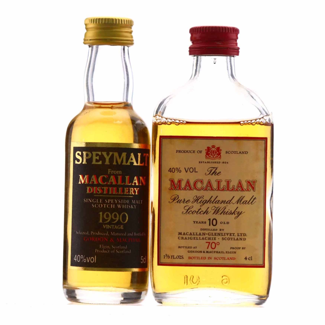 Macallan Gordon and MacPhail Miniature x 2