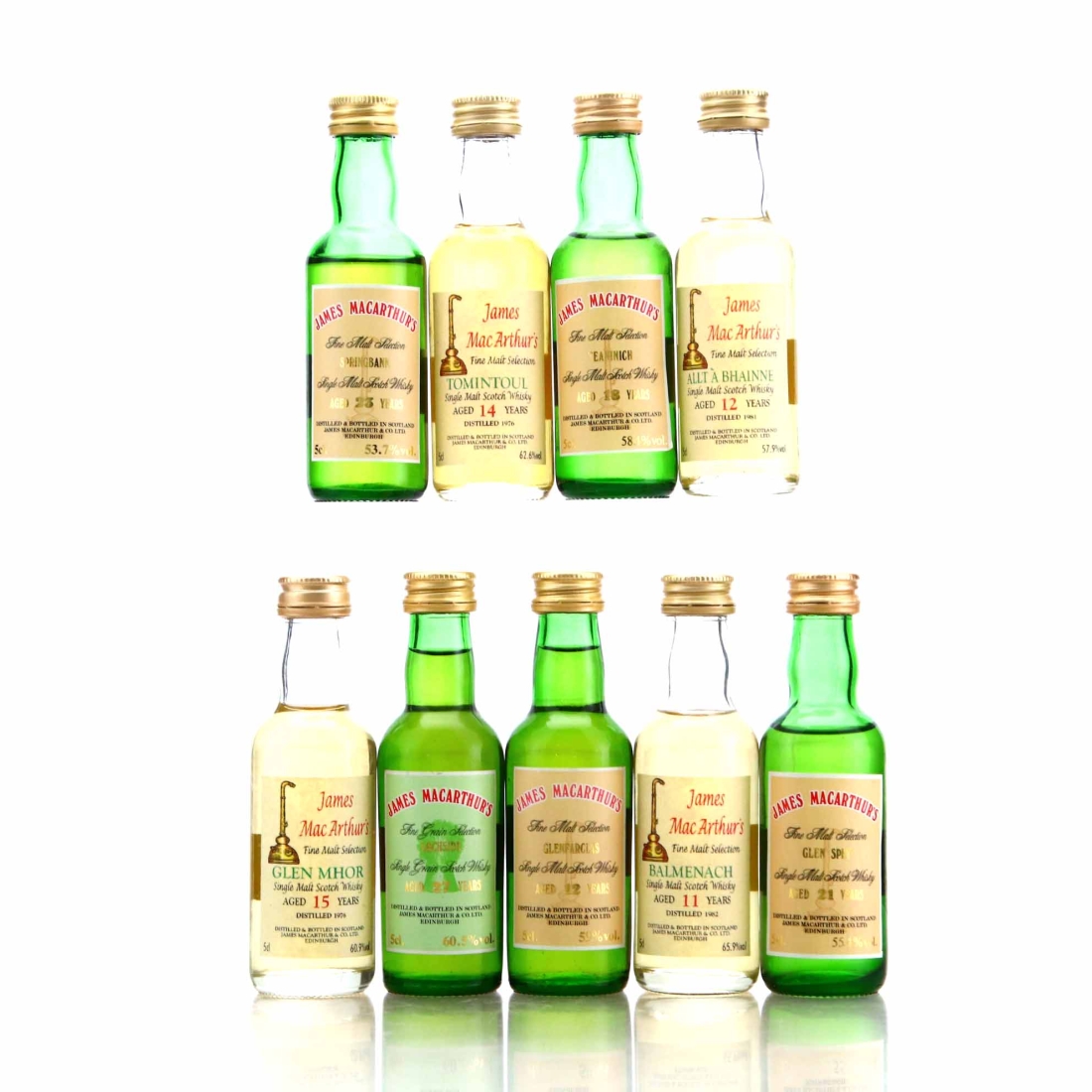 James MacArthur Mini Bottle Club UK Exclusive Miniature x 9 / includes Springbank
