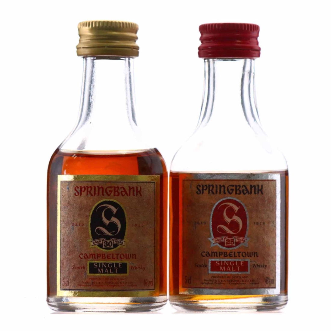 Springbank 25 & 30 Year Old Miniature 1995 x 2