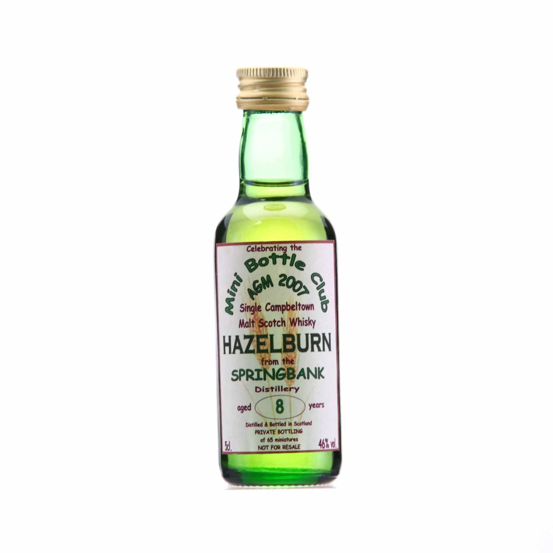 Hazelburn 8 Year Old Mini Bottle Club Miniature 2007