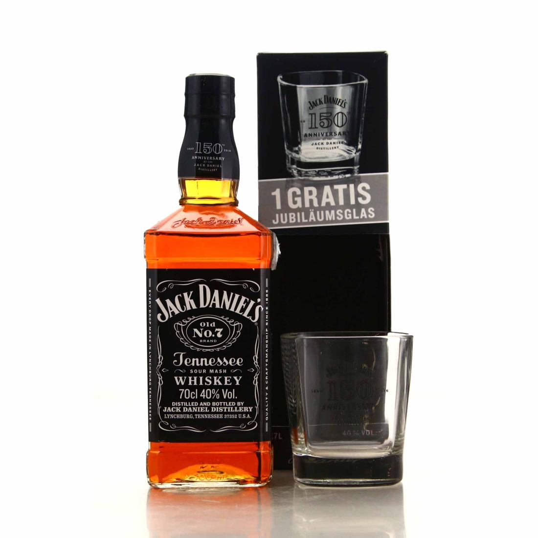 Jack Daniel's Old No.7 Brand 80 Proof 150th Anniversary Gift Pack 70cl / German Import