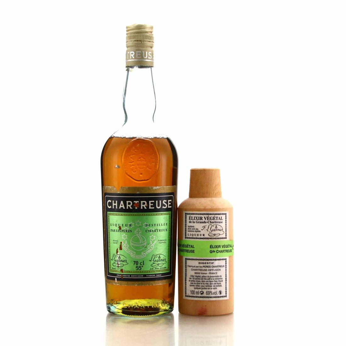 Chartreuse Voiron Green Label 1960s & Elixir Vegetal 10cl Whisky ...