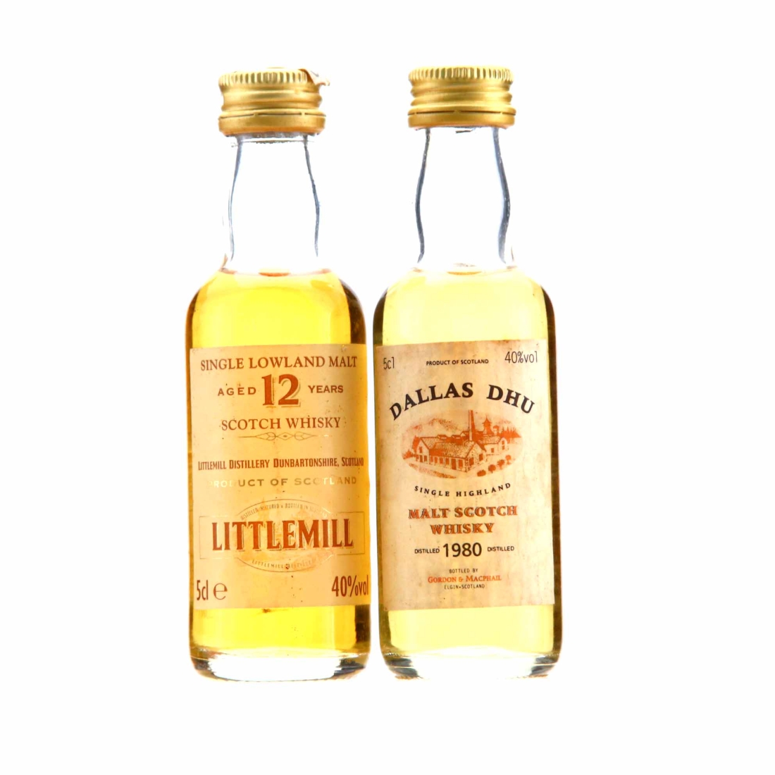 Littlemill & Dallas Dhu Miniature x 2