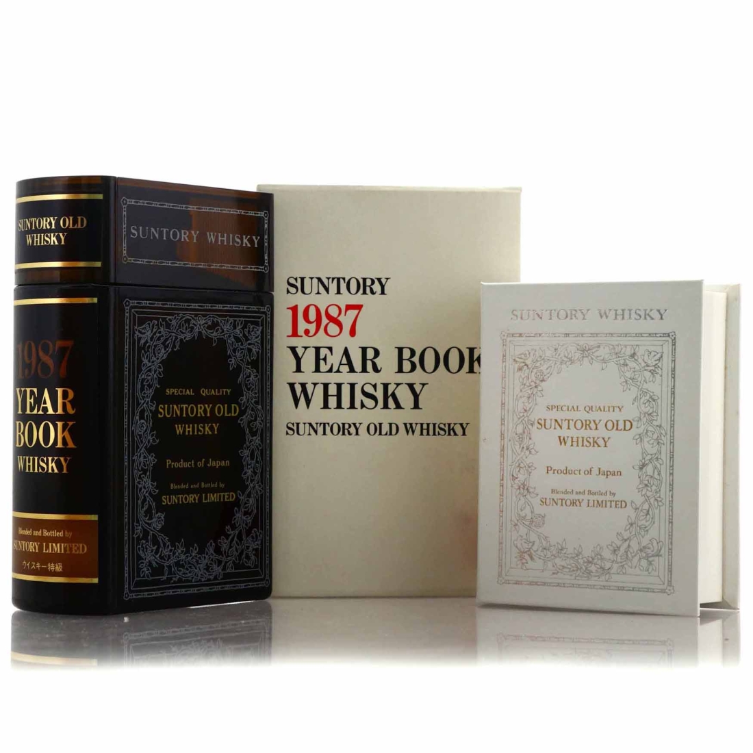 Suntory Old Whisky Year Book 1987 Decanter 66cl with Clock