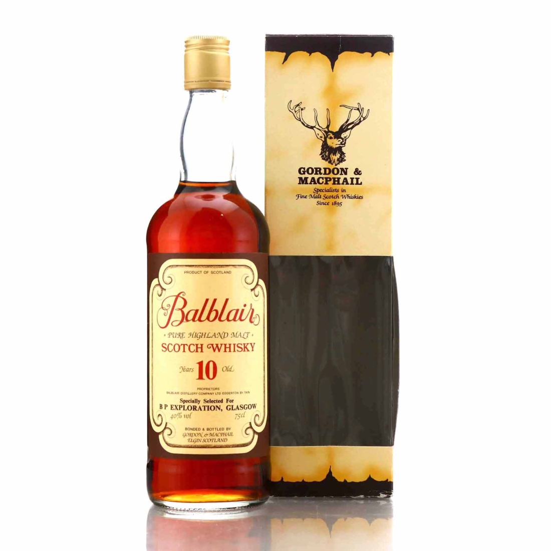 Balblair 10 Year Old Gordon and MacPhail 1980s / BP Exploration