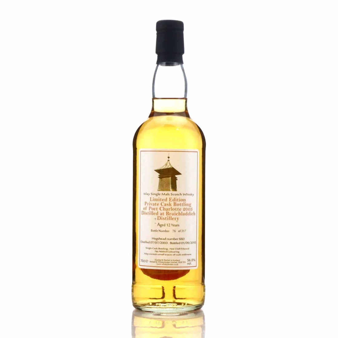 Port Charlotte 2003 Whisky Broker 12 Year Old / Private Cask