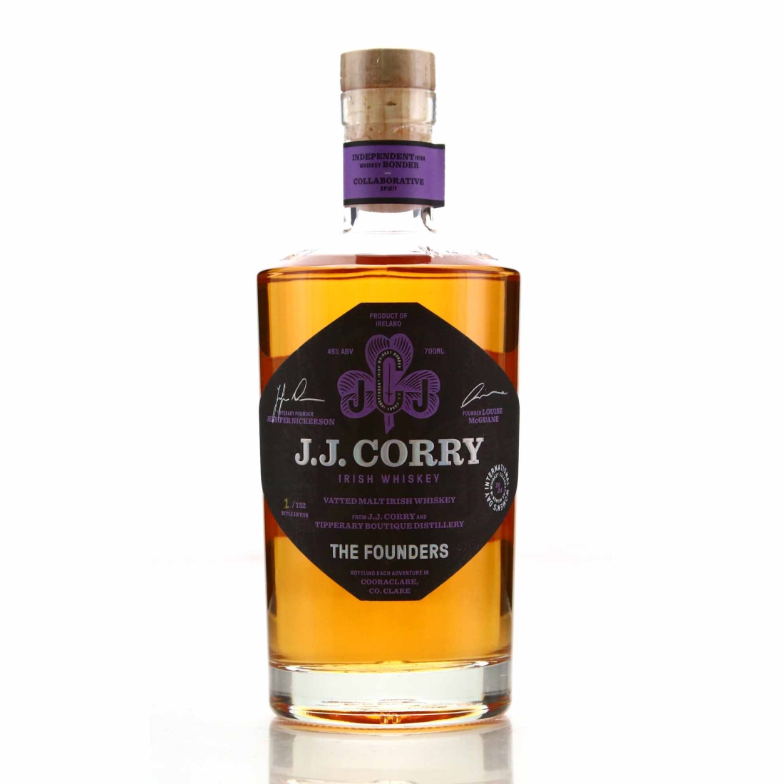 J.J. Corry The Founders Blended Malt Irish Whiskey / Bottle No.1 - OurWhisky Foundation Charity Lot