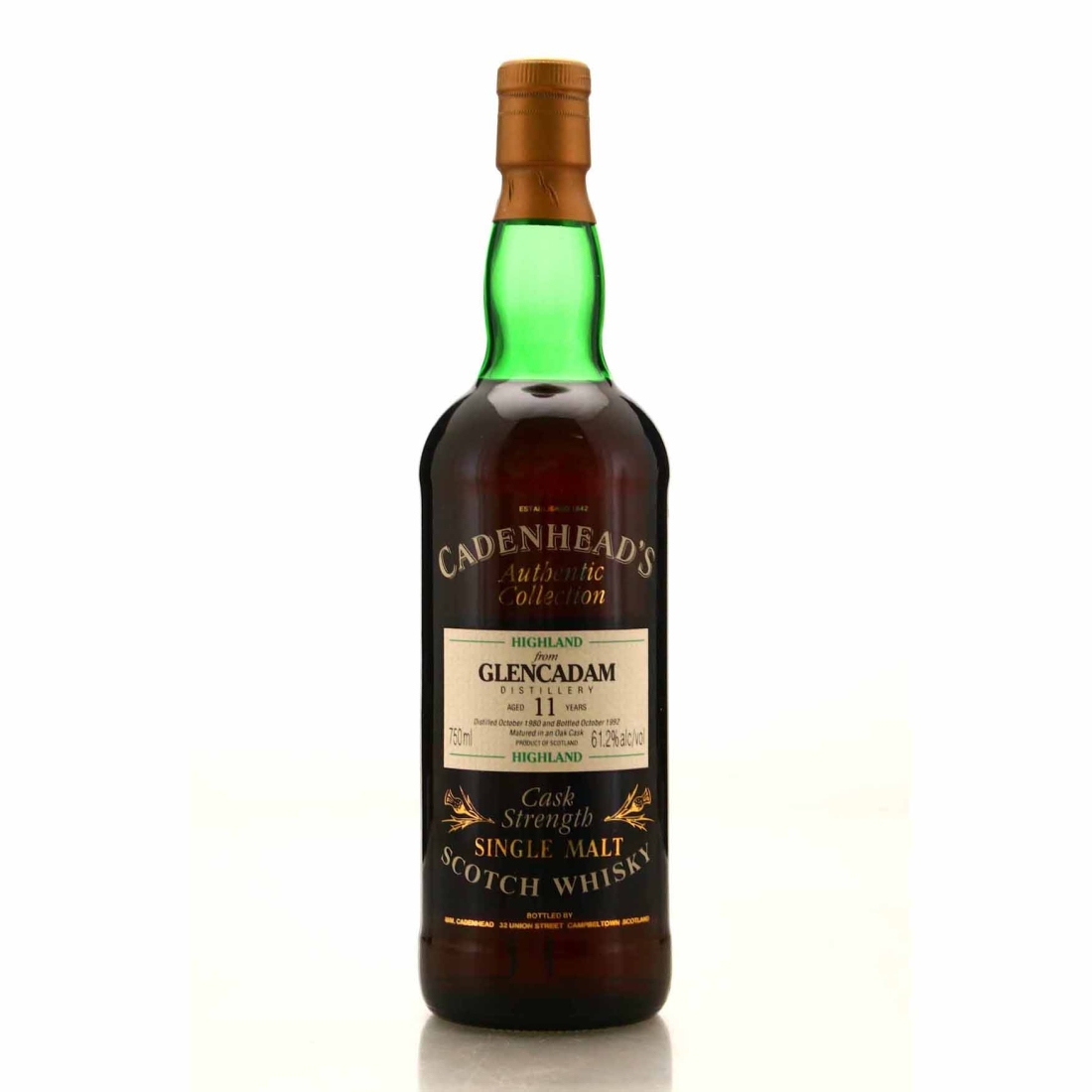 Glencadam 1980 Cadenhead's 11 Year Old 75cl / US Import
