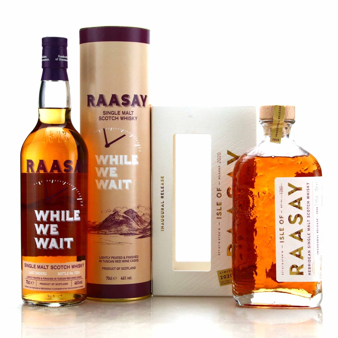 Raasay Inaugural Release & While We Wait 2020 Release 2 x 70cl