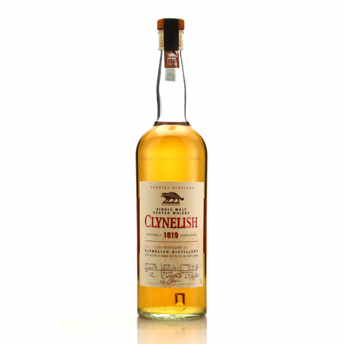 Clynelish 12 Year Old Official Opening First Bottle Hand Filled Batch #2021/001