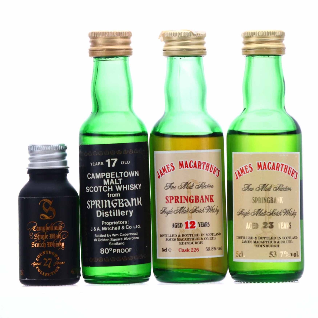 Springbank Miniature x 3 / Includes James McArthur's 23 Year Old