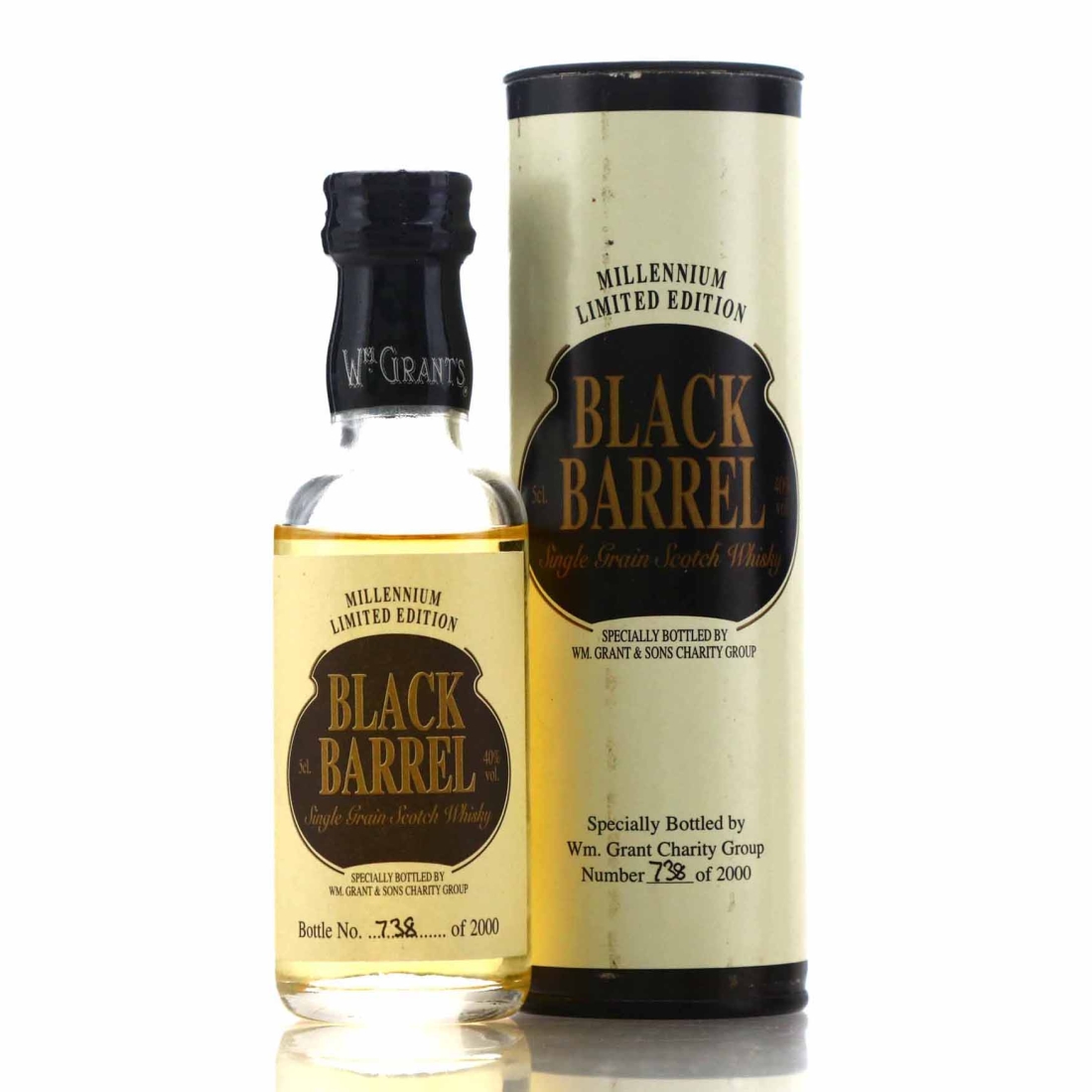 Girvan Black Barrel Millennium Edition Single Grain Miniature 
