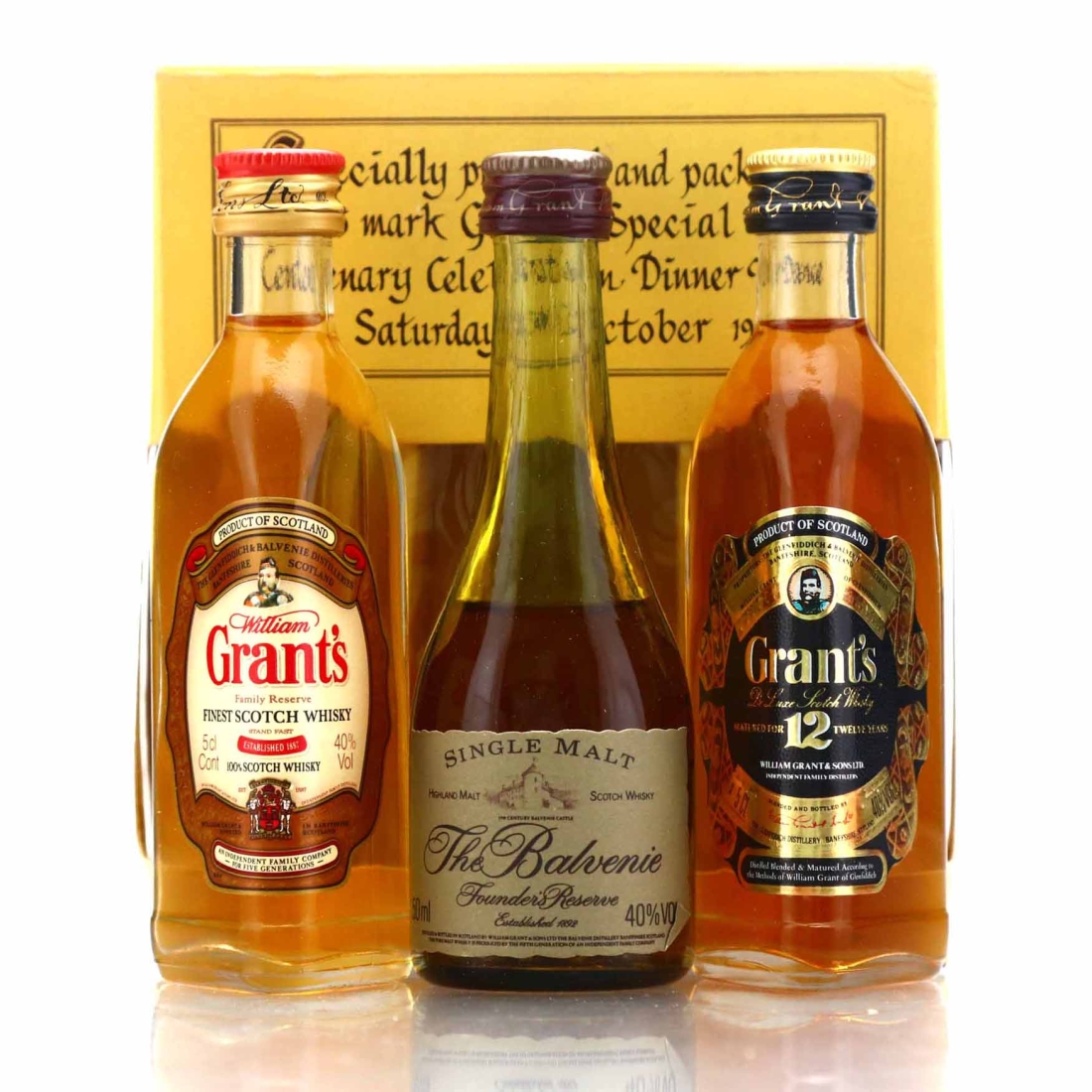 William Grant's Miniature Collection 3 x 5cl / Centenary Celebration