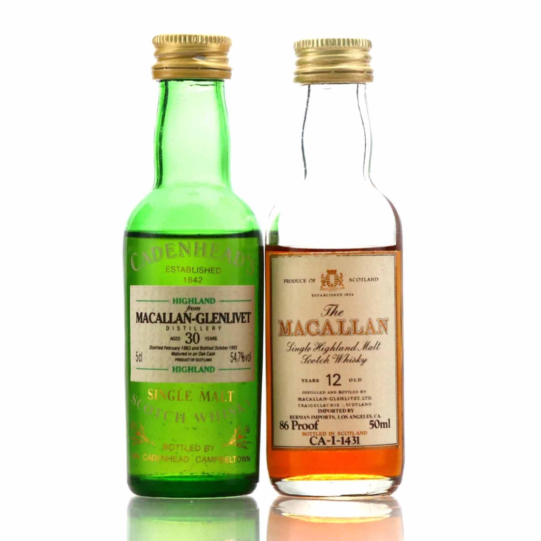 Macallan Miniature x 2 / Includes 30 Year Old