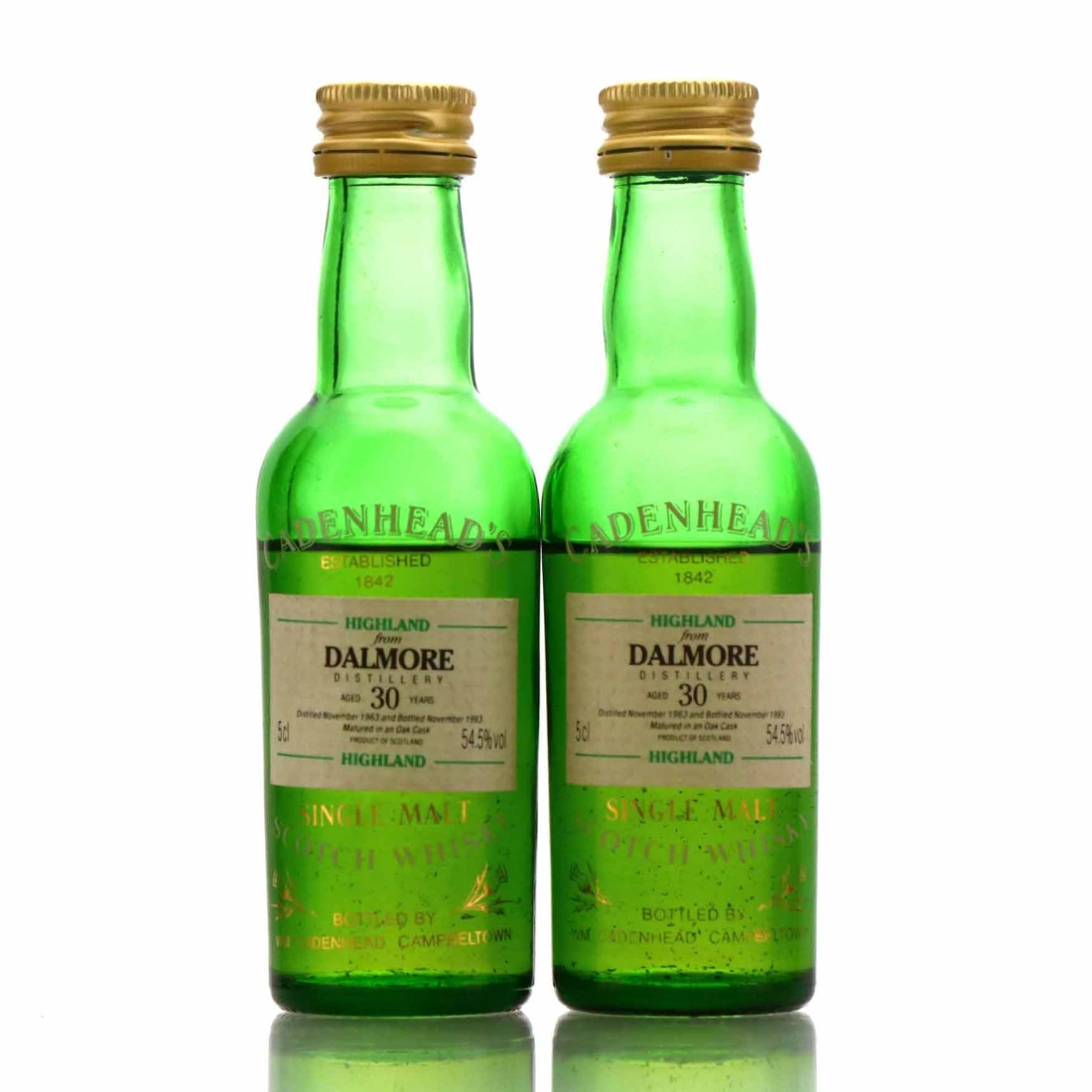Dalmore 1963 Cadenhead's 30 Year Old 2 x Miniature