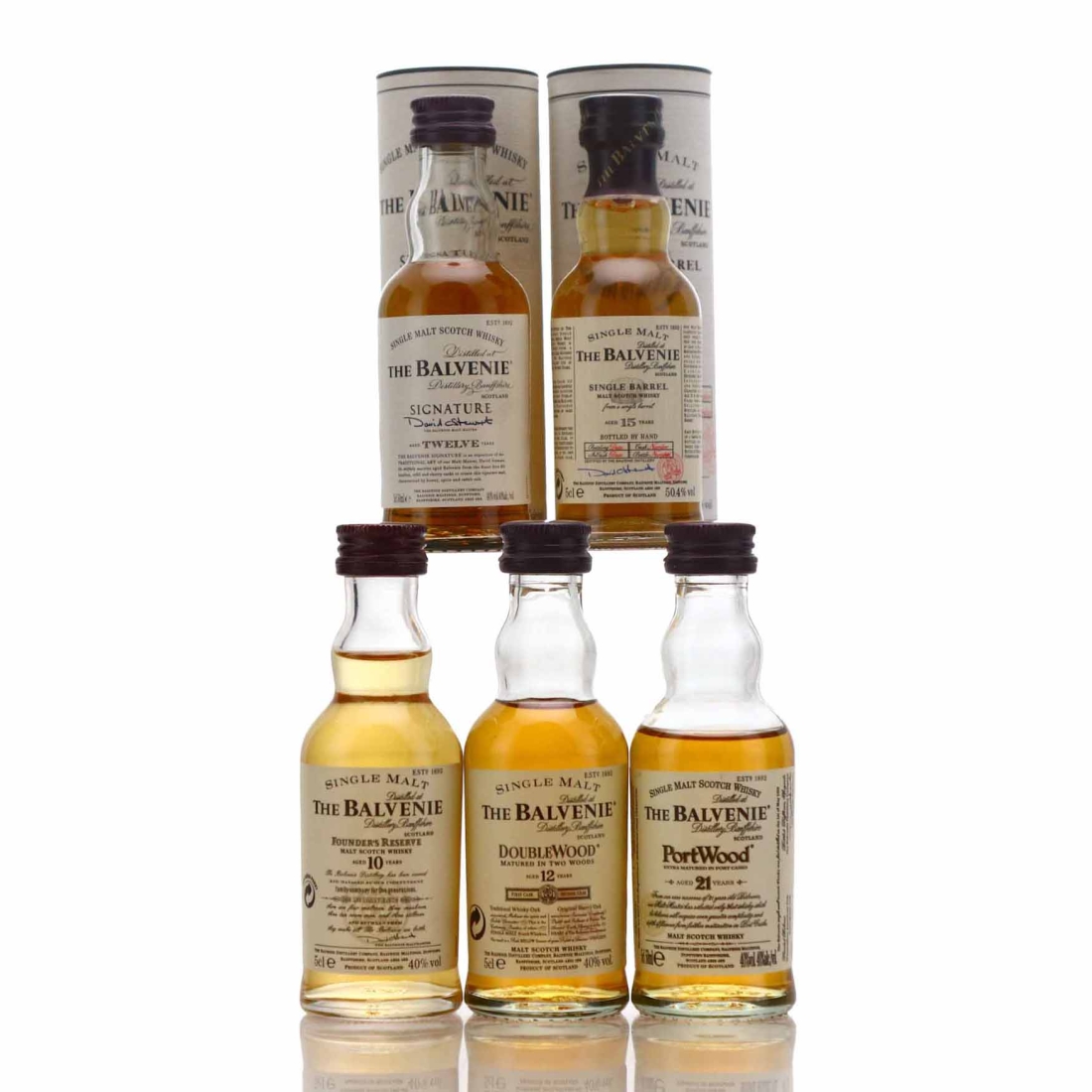Balvenie Miniature / Including Port Wood 21 Year Old