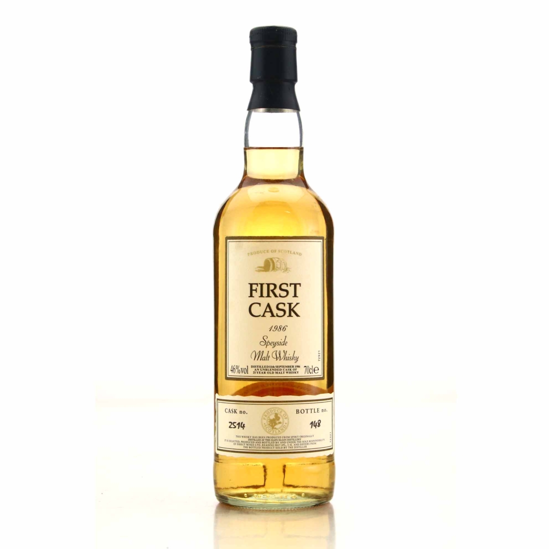Glen Elgin 1986 First Cask 21 Year Old #2514